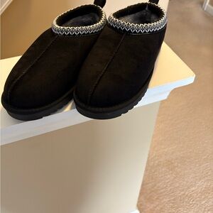Maurices Black Moccasins with White Trim